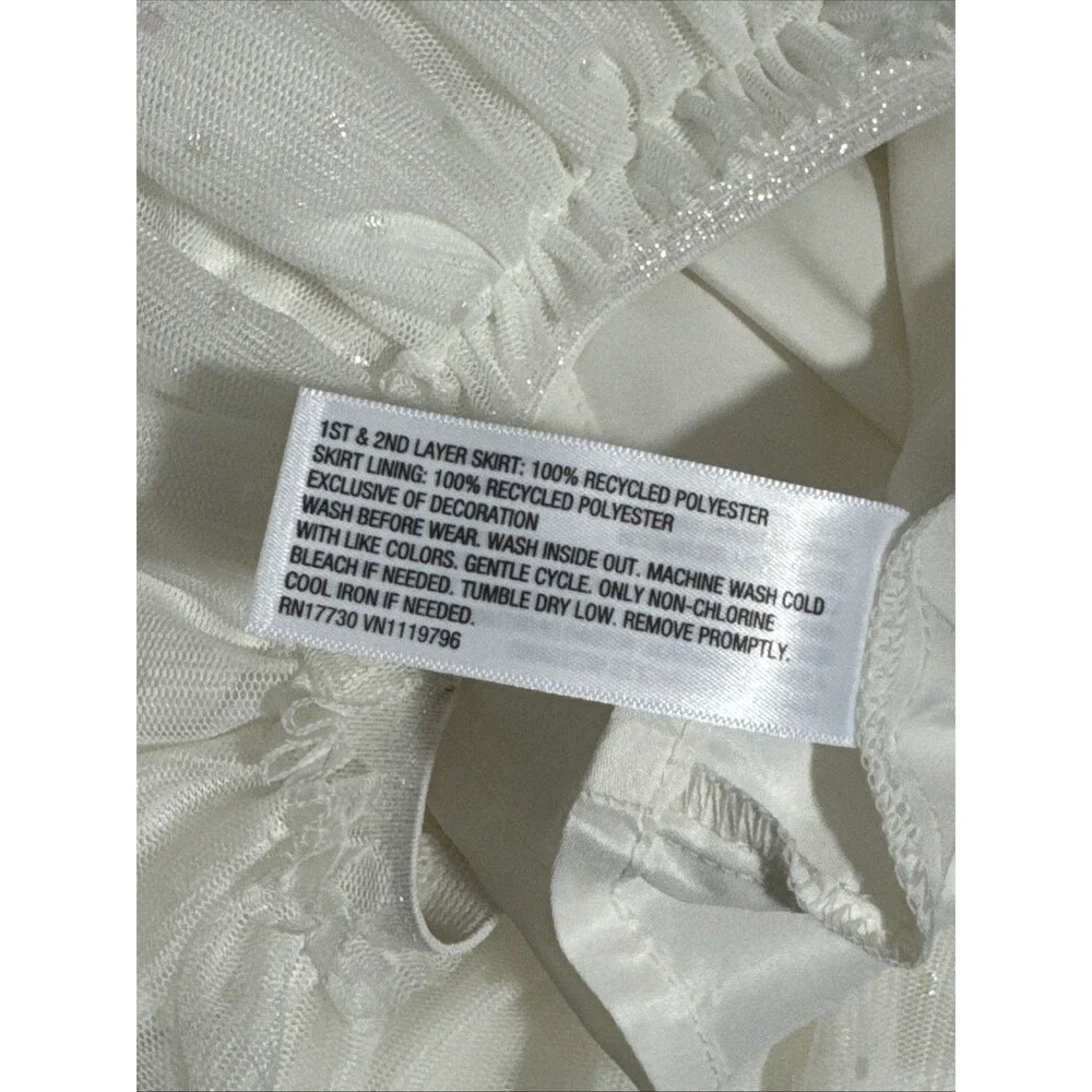 Cat & Jack Girl's Skirt Tutu Layered White 4T